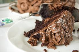 Tutorial with instructions on how to tort or assemble filled layer cakes in the pan using a streamlined menu method with buttercream cake frosting www.wickedgoodies.net. Two Layer Chocolate Cake With Whipped Cocoa Buttercream Chocolates Chai