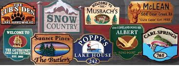 Cabin themed wood block sign desk shelf size. Wood Cottage Signs Wood Cabin Signs Carved Wood Plaques Rustic Signs