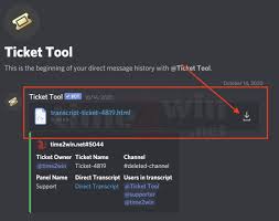 Ticket tool docs and other public files. Discord Transcript Time2win Net