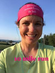 Completing a 10 mile run in Chicago, Illinois