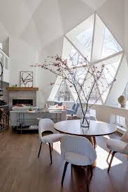 Geodesic Dome Gets Inspiring Mid Century Renovation In Massachusetts In 2020 Geodesic Dome Homes Interior Columns Geodesic Dome