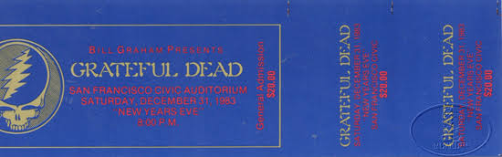 Grateful Dead 1983 New Year's Unused Concert Ticket | eBay