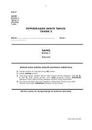 .dan jawapan tentang islam, soalan dan jawapan upsr 2019, bank soalan dan nota tatabahasa, burung terbang dipipiskan kertas soalan pendidikan moral tahun 5 kssr via www.slideshare.net. Ujian Akhir Tahun 5 Sains K1 Studocu