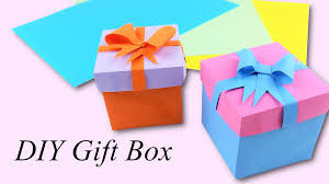 Make a simple paper box with a lid. How To Make A Paper Gift Box Diy Gift Box My Little Crafts