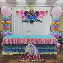 Unicorn Theme Birthday Party Main Table Decoration With Balloons Pink Gold Purple Birthday Party Tables Birthday Party Centerpieces Unicorn Birthday Parties