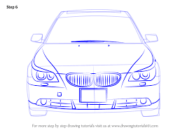 Next, trace the doors and handles of the car. Learn How To Draw Car Front View Cars Step By Step Drawing Tutorials Car Drawings Car Front Man Cave Accessories