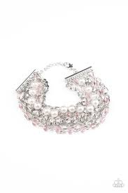 Heiress Hustle Pink Crystal Bracelet Paparazzi Accessories My Bling Stop