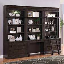 Complete your home with our huge variety of home office furniture configurations. Parker House Washington Heights Bookcase Wall Unit With Desk And Sliding Ladder Zak S Home Combination Bookcases