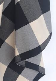 Gray and blue buffalo check fabric by the yard, gray. Four Inch Check Black Natural Fabric By Laura Kiran Buffalo Check Fabric Fabric Chair Fabric