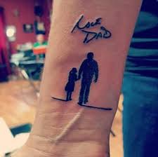 This is an adorable father son tattoos design where the father is son riding a kid on his bicycle through a park of flowers. 110 Best Memorial Tattoos Designs 2021 Rip Grandparents Friends Parents