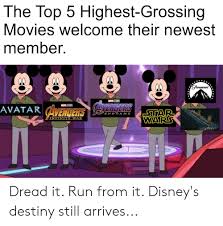 Best disney movies on netflix. The Top 5 Highest Grossing Movies Welcome Their Newest Member Eersaventers Avatar Ende Marvel Stuods E N D Ga M E 0 Dread It Run From It Disney S Destiny Still Arrives Destiny Meme On Me Me