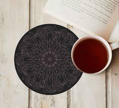 Black is an intimidating color to decorate with, and floral patterns are notoriously easy to go wrong with, so most novice designers find the idea of a black floral rug intimidating. Arrow Mandala Pattern Vintage Coaster Tenstickers