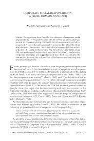 Https Www Researchgate Net Profile Archie Carroll Publication 261827186 Corporate Social Responsibility A Three Domain Approach Links 54a17ab80cf267bdb902c00f Corporate Social Responsibility A Three Domain Approach Pdf