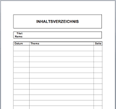 Das inhaltsverzeichnis ist im word format verfügbar und natürlich kostenlos. Zum Ausdrucken Inhaltsverzeichnis Inhaltsverzeichnis Zum Ausdrucken Inhaltsverzeichnis Vorlage Inhaltsverzeichnis