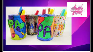 Au fil des années, vous avez écrémé toutes les idées cadeaux pour votre papa : Diy Pot A Crayons Recycle Cadeau Fetes Des Peres Activite Pour Enfants Youtube