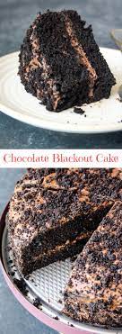 Chocolate Blackout Cake Recipe Desserts Cake Recipes Savoury Cake
