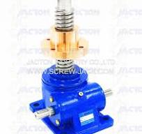 Gear drives the screw with trapezoidal thread lifting ...
