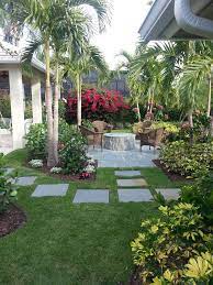 Palm Tree Landscaping In Landscape Tropical With Grass Bushes Tropical Backyard Landscaping Backyard Garden Landscape Tropical Garden Design