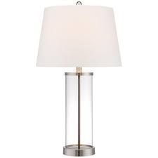 Glass And Steel Cylinder Fillable Table Lamp X1219 Lamps Plus Table Lamp Lamp Glass Lamp Base