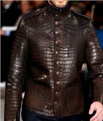 Louis Vuitton Alligator Officers Jacket For The Wild Men Mens Leather Coats Leather Jacket Men Leather Jacket