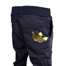 Black And White Adidas Tracksuit Bottoms Mens Adidas Originals Cuffed Denim Blue Jeans Tracksuit Bottoms Pants Joggers L Adidas Fashion Joggers Outfit Mens Activewear