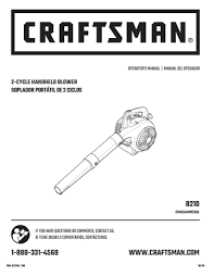 Crafstman Cmxgaamr25bl 25cc 2 Cycle Leaf Blower Product Manual Manualzz
