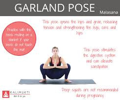 Release Tension And Stimulate Your Digestive Organs In Garland Pose Garland Pose Poses Gym Rat