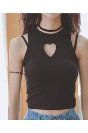 Heart Cut Out Tank Top Shopperboard