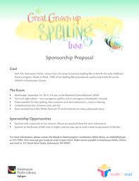 Spelling Bee Sponsorship Proposal Fill Online Printable Fillable Blank Pdffiller