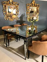 | skip to page navigation. Hollywood Regency Style Mirrored Dining Room Center Table At 1stdibs