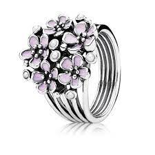 Pandora Pink Cherry Blossom Multiple Flower Ring 65 Pink Ring Cherry Blossom Ring Cherry Blossom Bouquet