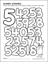 Number Scramble Colouring Sheets For Kids Numbers Preschool Math Activities Preschool Learning Numbers Preschool