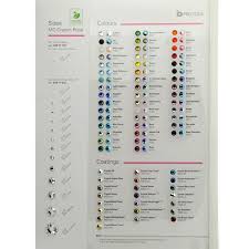 Preciosa Color Chart Featuring Flat Back Stones Beaded