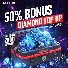 5 free fire diamonds 12 free fire diamonds 50 free fire diamonds 70 free fire diamonds 140 free fire diamonds 355 free fire diamonds 720 free fire diamonds 1,450 free fire diamonds 2,180 free fire diamonds 3,640 free fire diamonds 7,290 free fire diamonds 36,500 free fire diamonds 73,100 free fire diamonds Garena Free Fire The 50 Bonus Diamond Top Up Is Back You Can Get Up To 2 800 Bonus Diamonds When You Top Up Today Get Bonus Every Time You Top