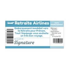 Carte Bonne Retraite Billet D Avion
