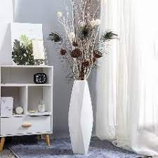 Ceramic Floor Vase Modern Living Room Decoration Large Dried Flower Vase Nordic Jarrones Decorativos Moderno Vases For Flowers Large Floor Vase Floor Vase Decor Floor Vase