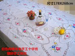 Cross stitch designs for tablecloth. Fine Thread Handmade Cross Stitch Tablecloth Pure Cotton Bed Cover Embroidered Table Cloth Europe And America Original Tablecloths Aliexpress