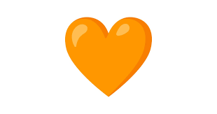 Orange Heart Emoji Symbolizes purity and identifies love as a value that brings together everything that is positive and good.