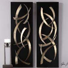House Of Hampton Brushstrokes 2 Piece Wall Art Set On Metal Reviews Wayfair Wall Art Sets Medallion Wall Decor Fish Wall Art