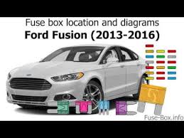 The battery junction box/power distribution box located under the hood and the 2010 ford fusion fuse box layout for smart junction box. Fuse Box Location And Diagrams Ford Fusion 2013 2016 Youtube