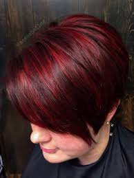 Bright Red Red Highlights Stand Out Red Candy Apple Red Short Hair Pixie Bold Red Vivid Growi Short Red Hair Red Hair With Highlights Short Hair Styles