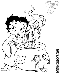 Biker betty boop coloring pages. Betty Boop Pictures Archive Halloween Betty Boop Coloring Book Pages Coloring Home