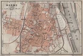 Search and share any place. Worms Town City Stadtplan Rhineland Palatinate Deutschland Karte 1906 Map