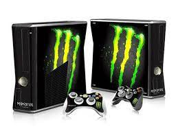 I Found Monster Drink Energy Slash Xbox 360 Slim Console 2 Controller Vinyl Skin Sticker On Wish Ch Monster Monster Energy Drink Logo Monster Energy Drink