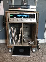 Putting together a turntable setup is a simple process; Built Up A Cabinet For My Turntable And Amp Vinyl
