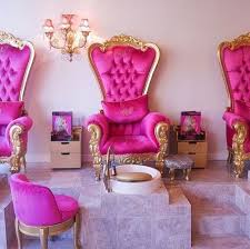 Bow Down Fancy Chair Nail Salon Decor Beauty Room