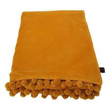 Mustard yellow home accessories and décor. Stunning New Gold Mustard Velvet Throw By Ragged Rose