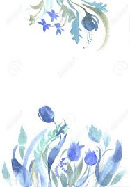 Recently added 38+ watercolor flower border images of various designs. Watercolor Floral Sketch Border Of Fancy Blue Wildflowers Template Stock Photo Picture And Royalty Free Image Image 43222518