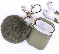 Amazon Com Airpods Case Filoto Airpods Silicone Glittery Cute Case Cover With Keychain Strap For Apple Airpod Oliv Airpod Case Earbuds Case Cute Ipod Cases