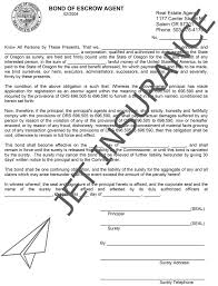 How to become a real estate agent in oregon. Escrow Agent Bond
